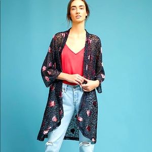 NWT Anthropologie Dottie Velvet Kimono